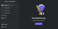 Snapshot of composer's journal application.