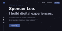 Snapshot of personal portfolio website.